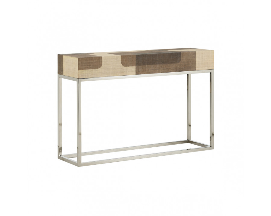 Whiteline Jacoby Console in Brown/Cream