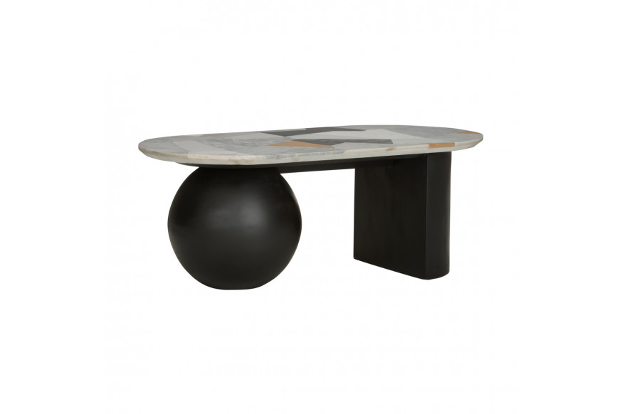 Wildwood™ Massimo Cocktail Table - Natural Black/White/Gray/Yellow, Marble