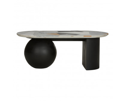 Wildwood™ Massimo Cocktail Table - Natural Black/White/Gray/Yellow, Marble