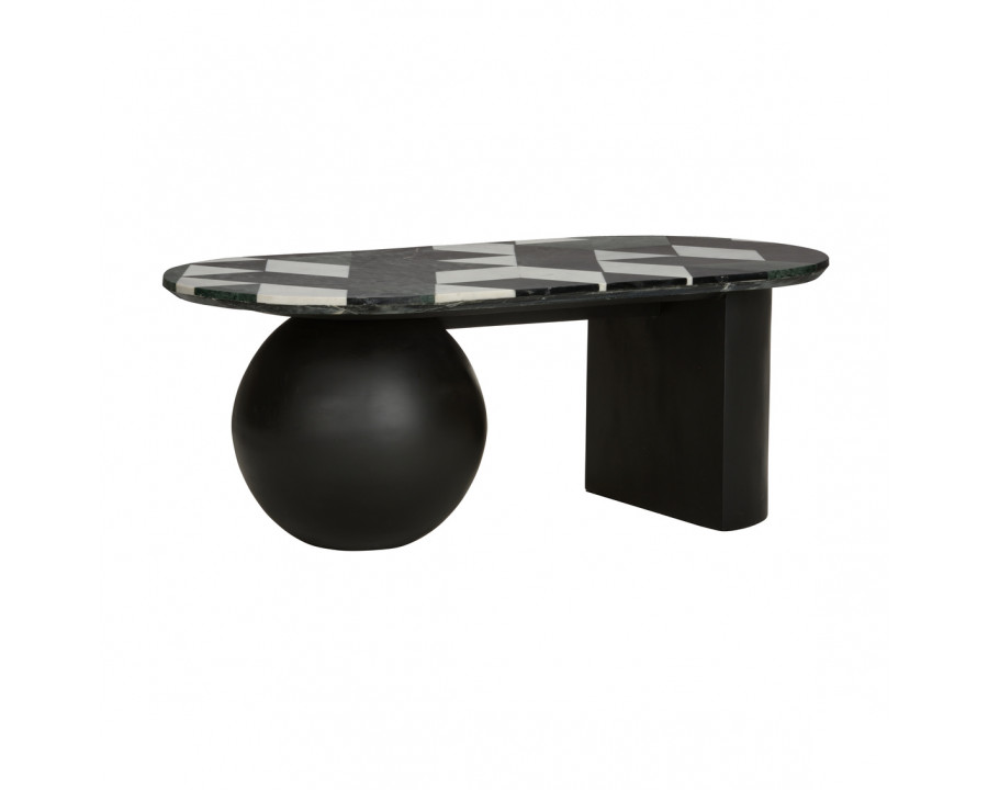 Wildwood - Massanori Cocktail Table in Natural Black,Green,White, Marble