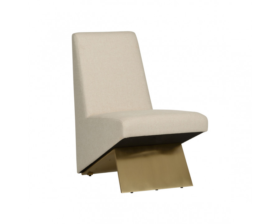 Wildwood - Foster Chair in Natural/Brushed Brass, Wood