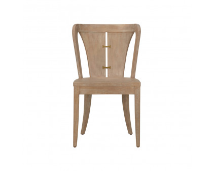 Wildwood - Venturi Chair in Natural/Whitewash/Antique Brass, Small