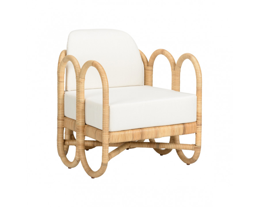 Wildwood - Cuixmala Lounge Chair in Natural/Off White, Small