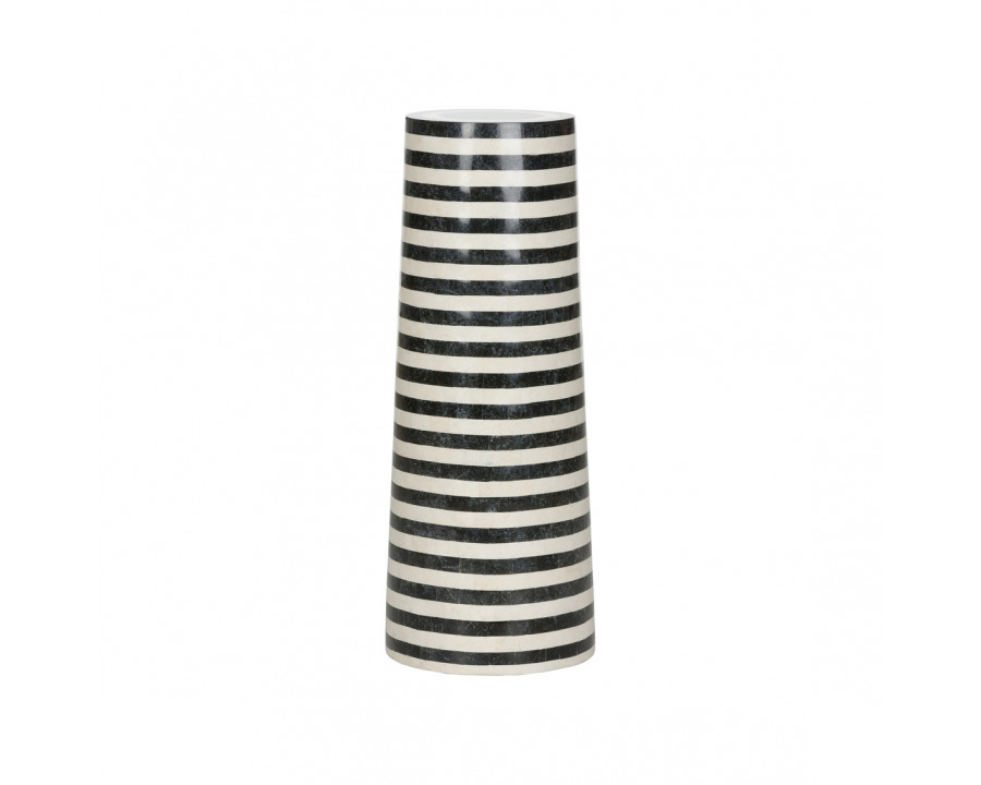 Wildwood - Memphis Milano Pedestal in Natural Black/Natural White, Stone