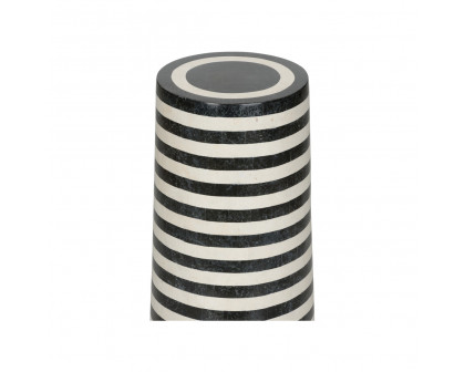 Wildwood - Memphis Milano Pedestal in Natural Black/Natural White, Stone