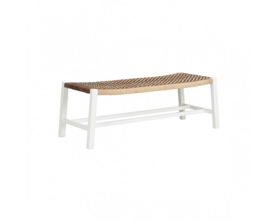 Wildwood - Banco Long Bench in White/Natural/Brown