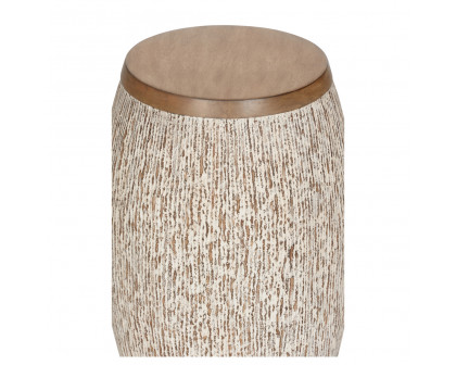 Wildwood - Enya Drum Table in Brown/Light Gray