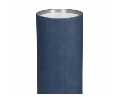 Wildwood - Blue Pedestal in Blue/Natural White