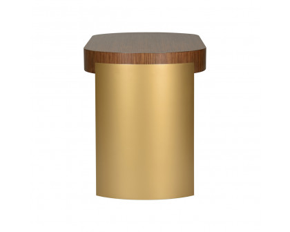 Wildwood - Zebrano Desk in Zebrano Veneer/Antique Brass