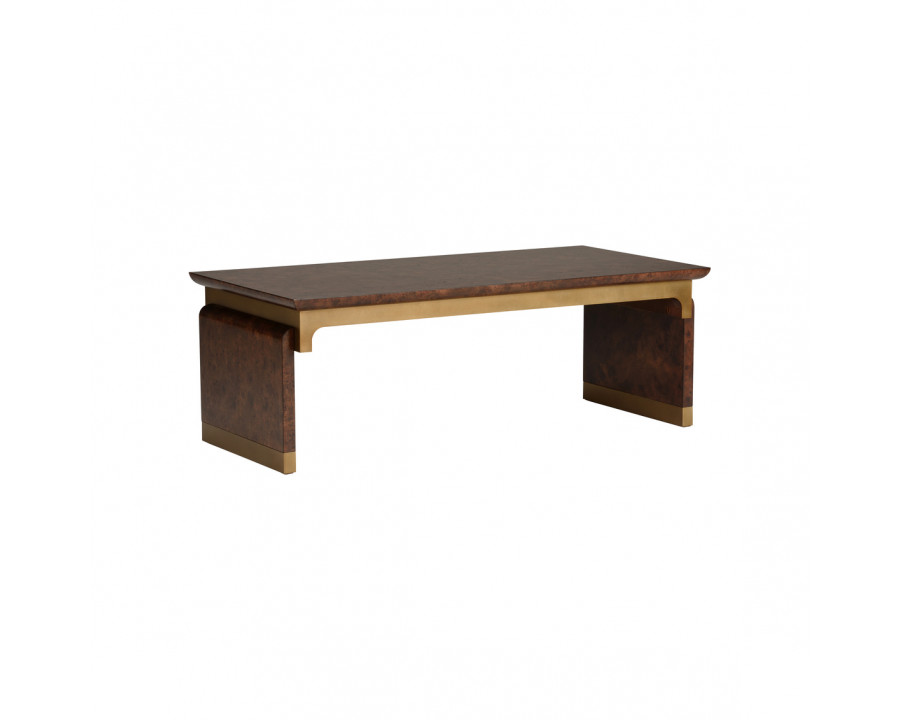 Wildwood - Gion Cocktail Table in Mappa Burl/Gold