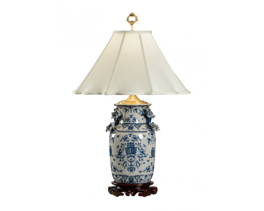 Wildwood - Blue and White Dragon Lamp in Porcelain