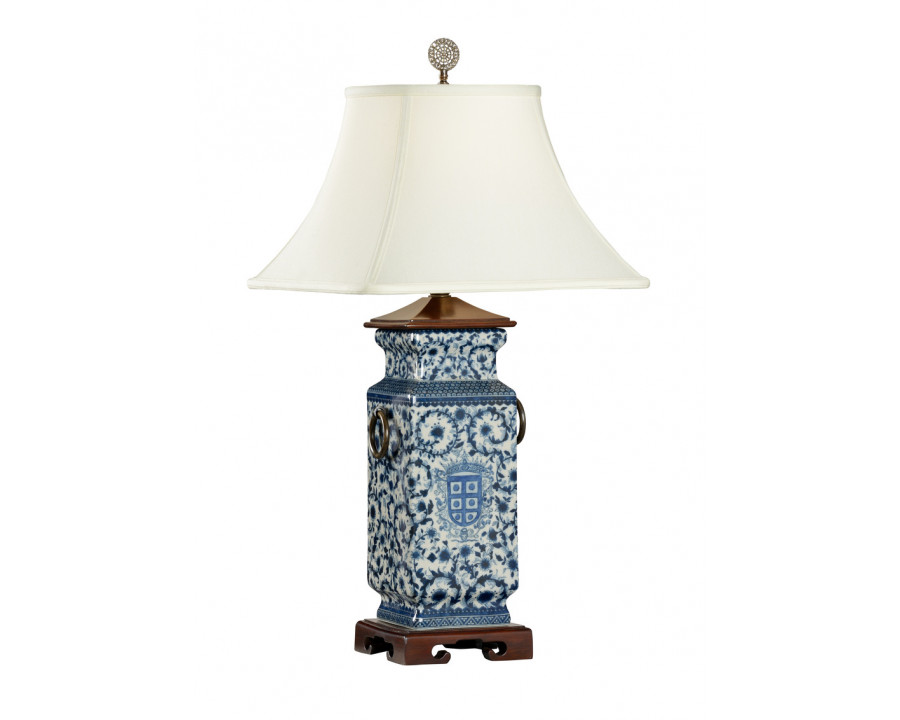 Wildwood - Blue And White Heralds Lamp in Porcelain