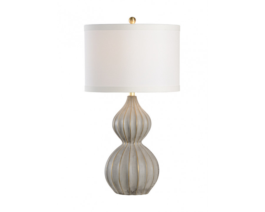 Wildwood - Delphine Lamp in Natural Concrete/Gold Leaf, Composite