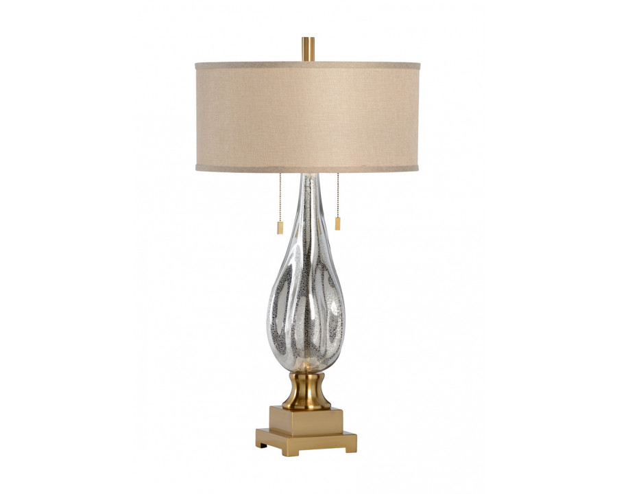 Wildwood - Delano Lamp in Speckled/Mercury, Crystal