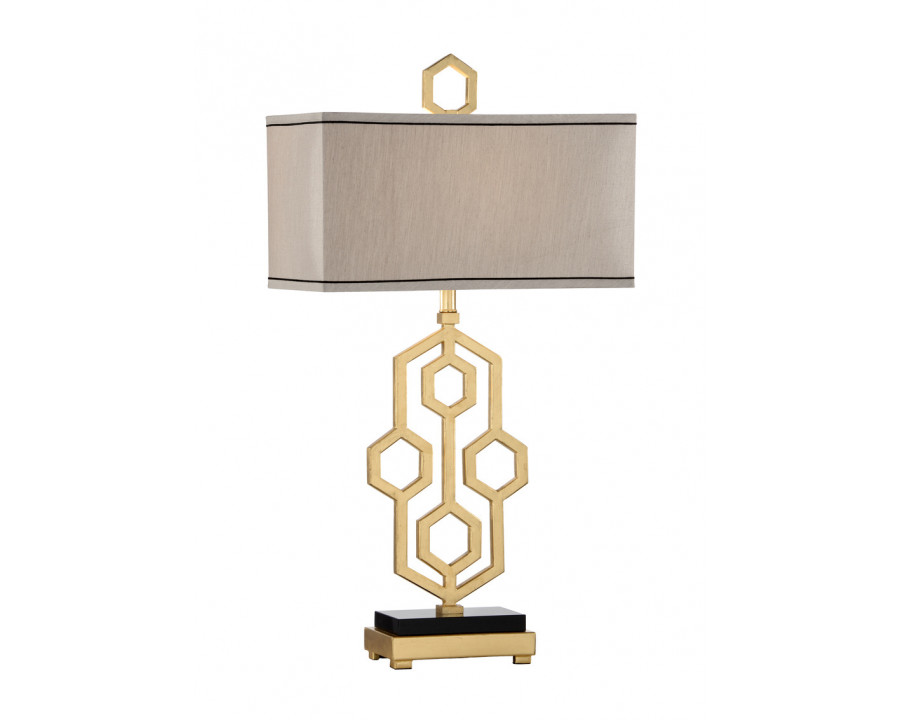 Wildwood - Easton Lamp in Gold Leaf, Iron