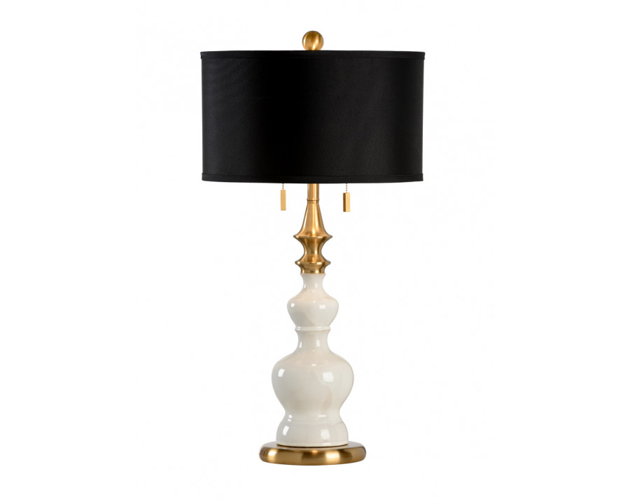 Wildwood - Dana Lamp in Oyster White Glaze, Ceramic/Porcelain