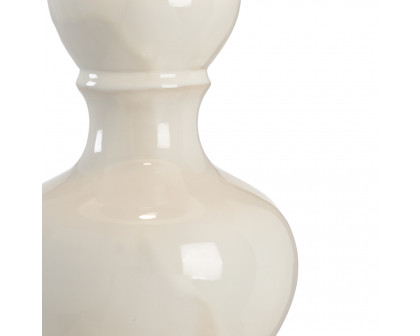 Wildwood - Dana Lamp in Oyster White Glaze, Ceramic/Porcelain