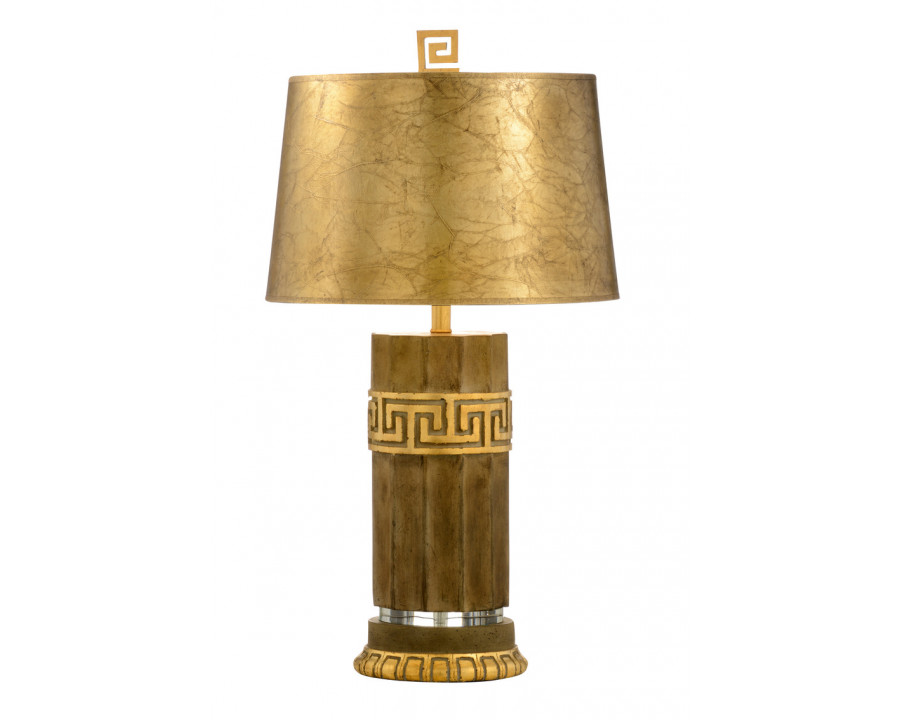 Wildwood - Dante Lamp in Aged Concrete/Gold Leaf, Composite