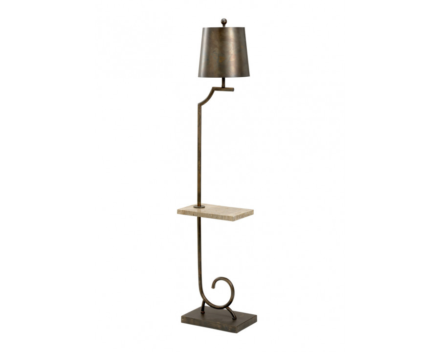 Wildwood - Langston II Floor Lamp in Scorched Bronze/Natural Gray, Iron