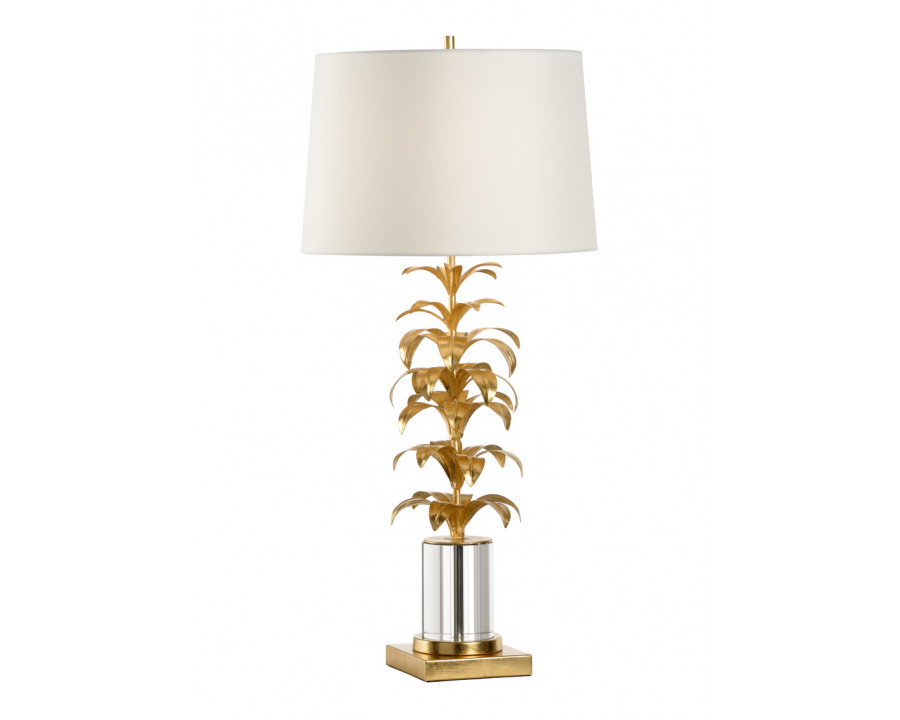 Wildwood - Les Feuilles Lamp in Antique Gold Leaf/Clear, Iron