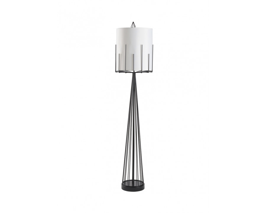 Wildwood - Otis Floor Lamp in Satin Black, Iron