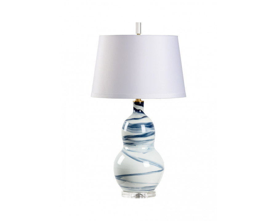 Wildwood - Isadora Lamp in Blue/White Glaze, Porcelain