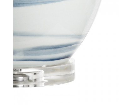 Wildwood - Isadora Lamp in Blue/White Glaze, Porcelain