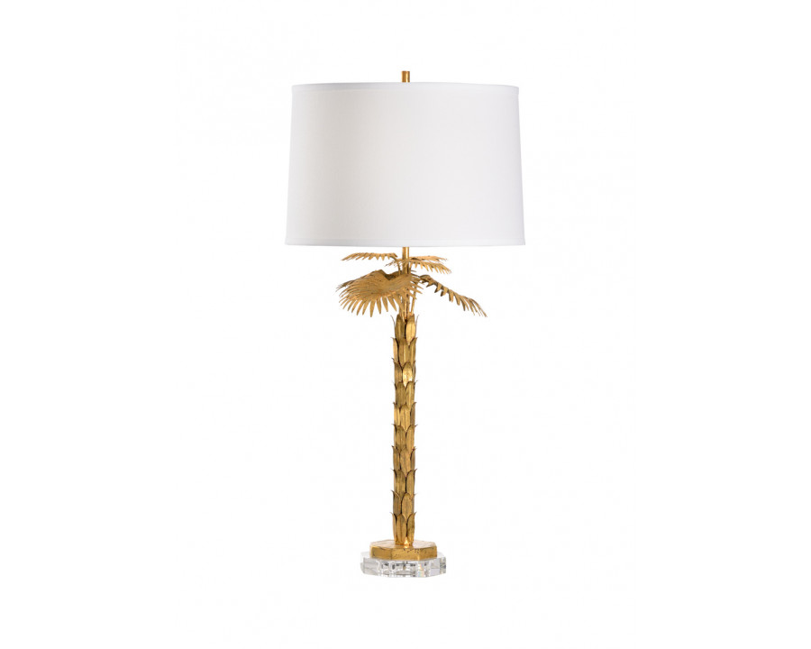 Wildwood - Palm Island Lamp in Gold