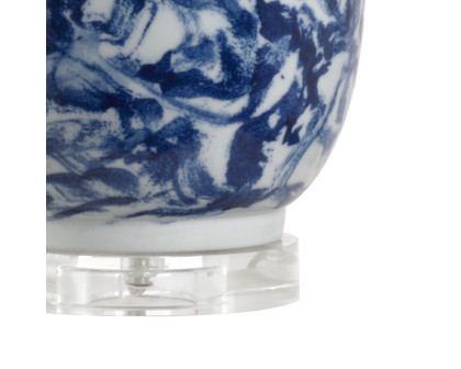 Wildwood - Belle Lamp in Blue/White Glaze, Ceramic/Porcelain