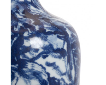 Wildwood - Belle Lamp in Blue/White Glaze, Ceramic/Porcelain