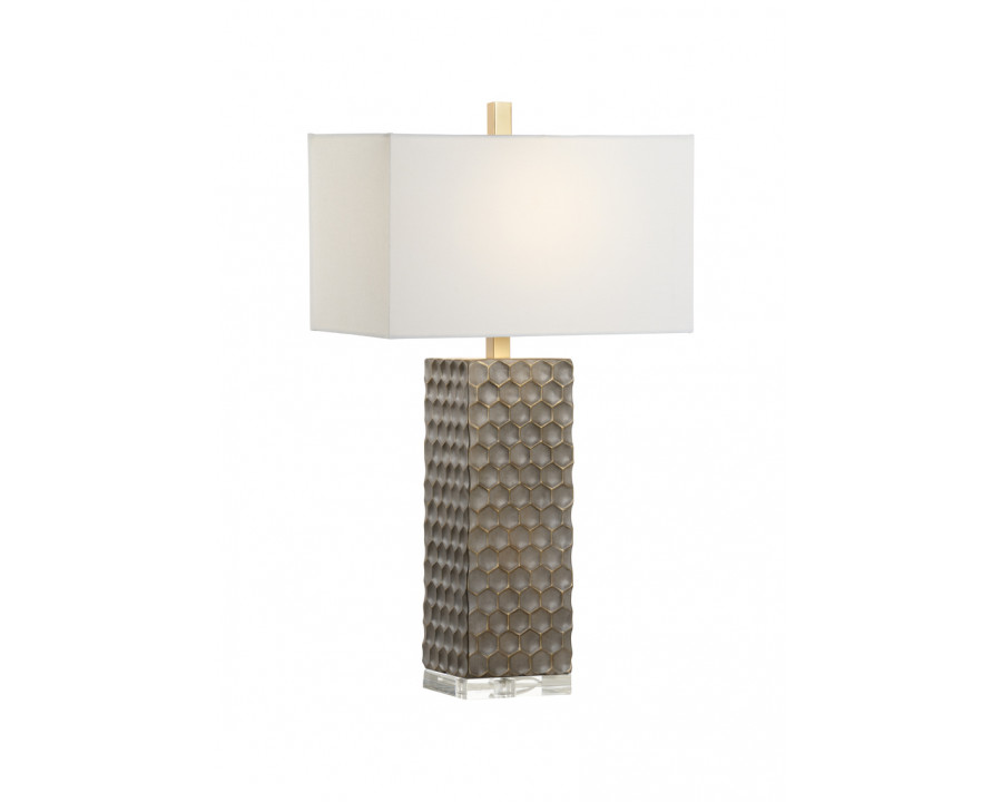 Wildwood - Keegan Lamp in Gray/Gold Glaze, Ceramic/Porcelain