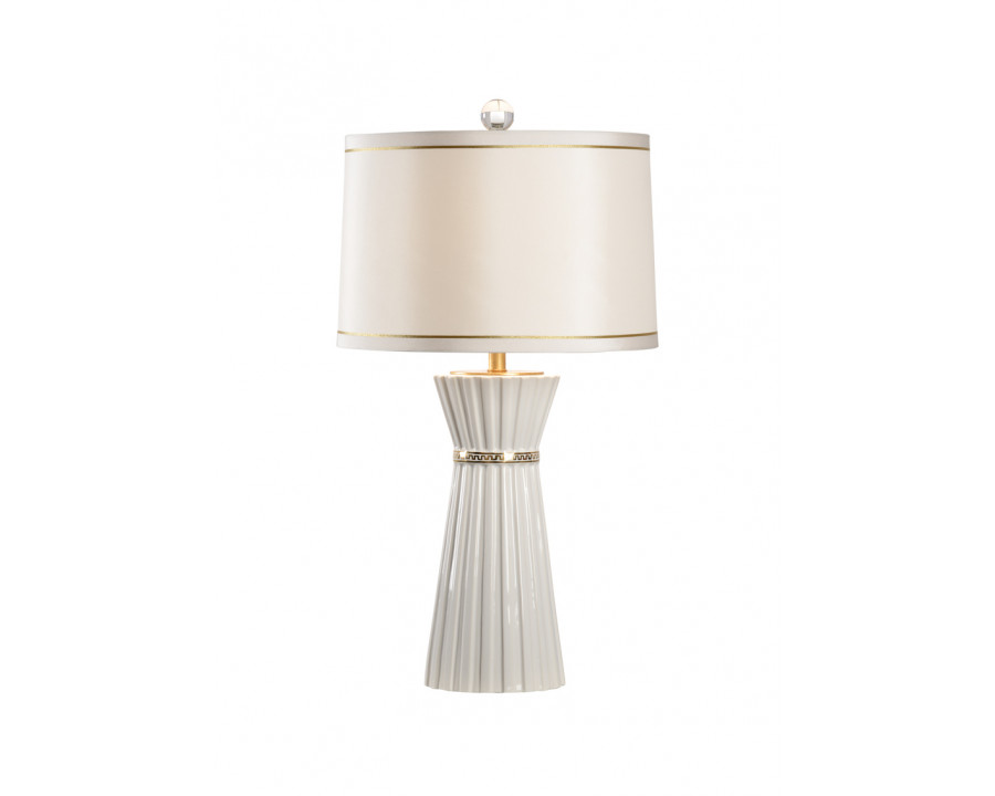 Wildwood - Faithful Lamp in White Glaze/Metallic Gold, Ceramic/Porcelain