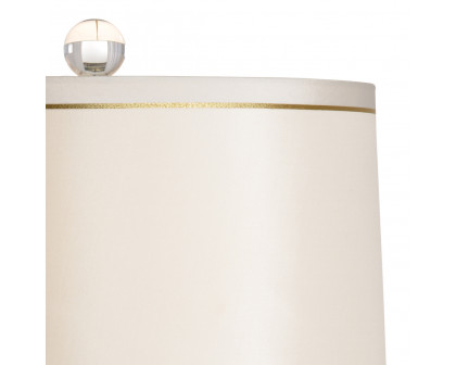 Wildwood - Faithful Lamp in White Glaze/Metallic Gold, Ceramic/Porcelain