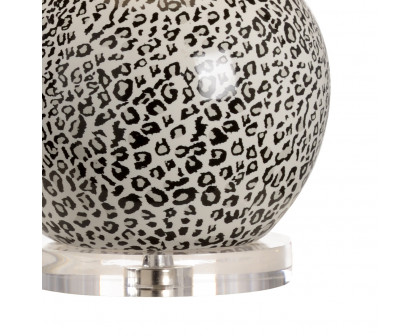 Wildwood Snow Leopard Lamp - Gray