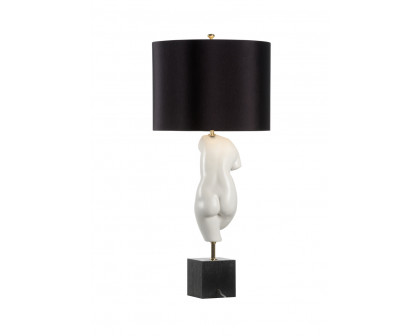 Wildwood - Peitho Lamp in White Glaze, Ceramic/Porcelain