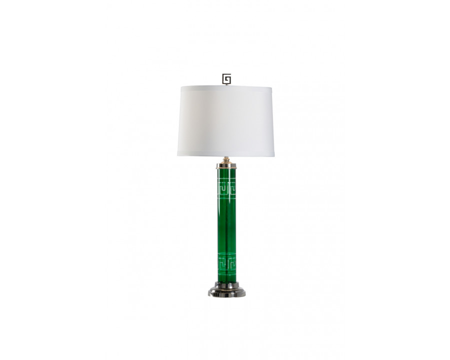 Wildwood - Servus Lamp in Green, Glass