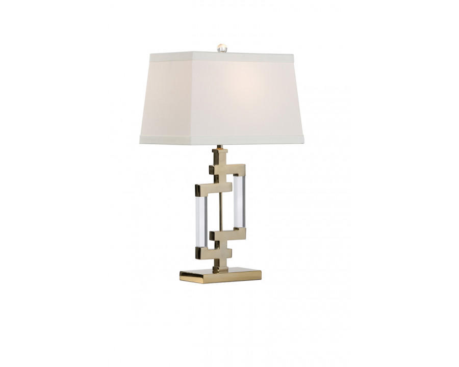 Wildwood - Hayes Lamp in Polished/Clear, Brass