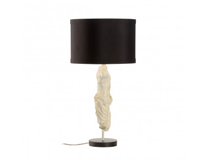 Wildwood - Roman Emperor Statue Lamp in Antique Stone, Composite