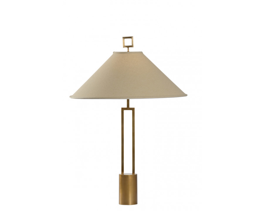 Wildwood - Get Down To Brass Tacks Lamp in Antique