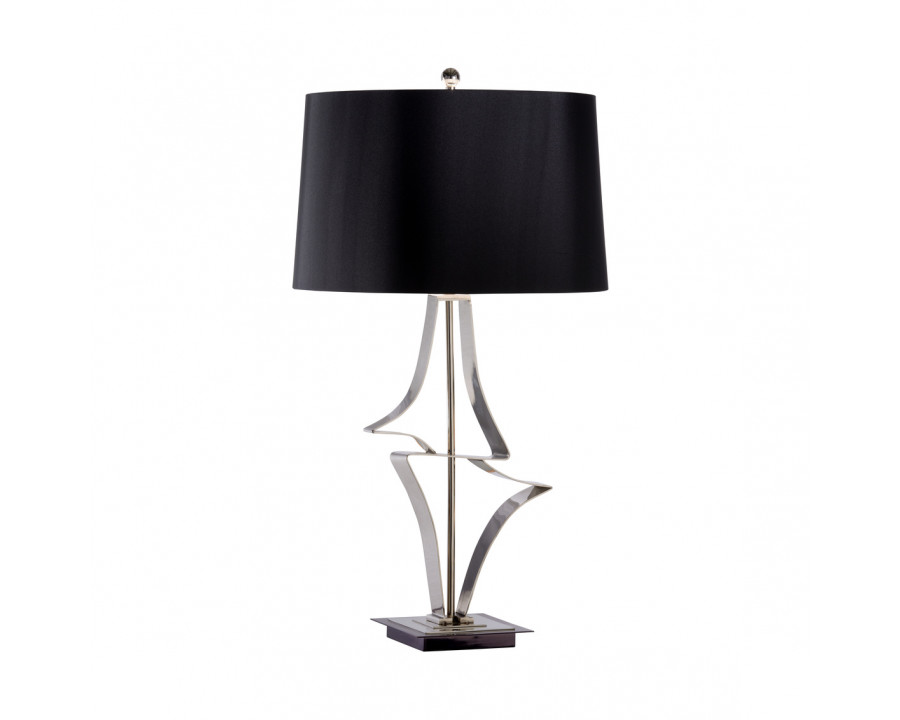 Whiteline Silver Path Lamp in Polished Nickel