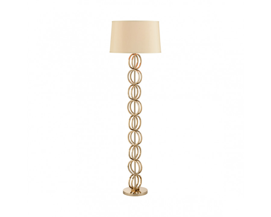 Whiteline In The Ring Floor Lamp in Polished Brass