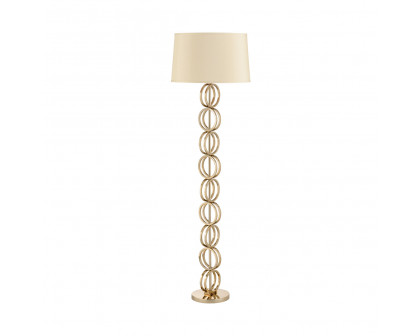 Whiteline™ In The Ring Floor Lamp - Polished Brass