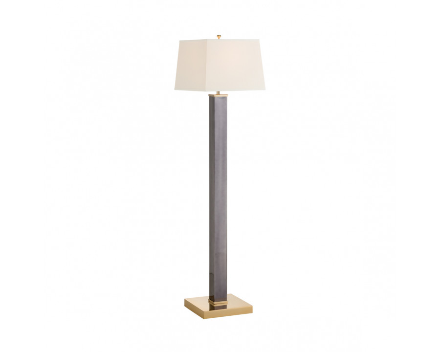 Whiteline Square Shooter Floor Lamp - Black Nickel