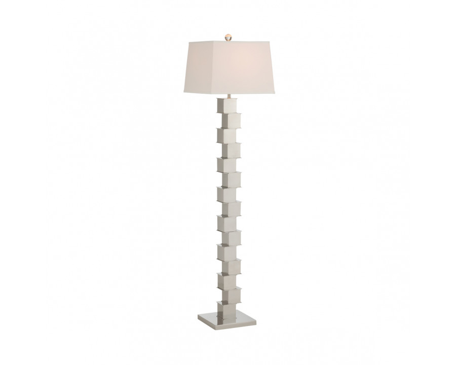 Whiteline The Square Mile Floor Lamp - Polished Nickel