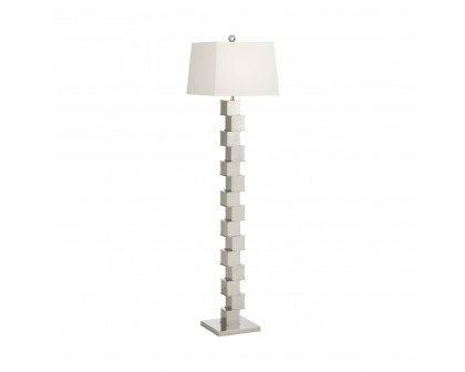 Whiteline The Square Mile Floor Lamp - Polished Nickel