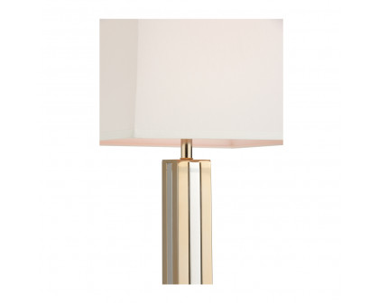 Whiteline Gold Dust Floor Lamp - Polished Brass/Nickel