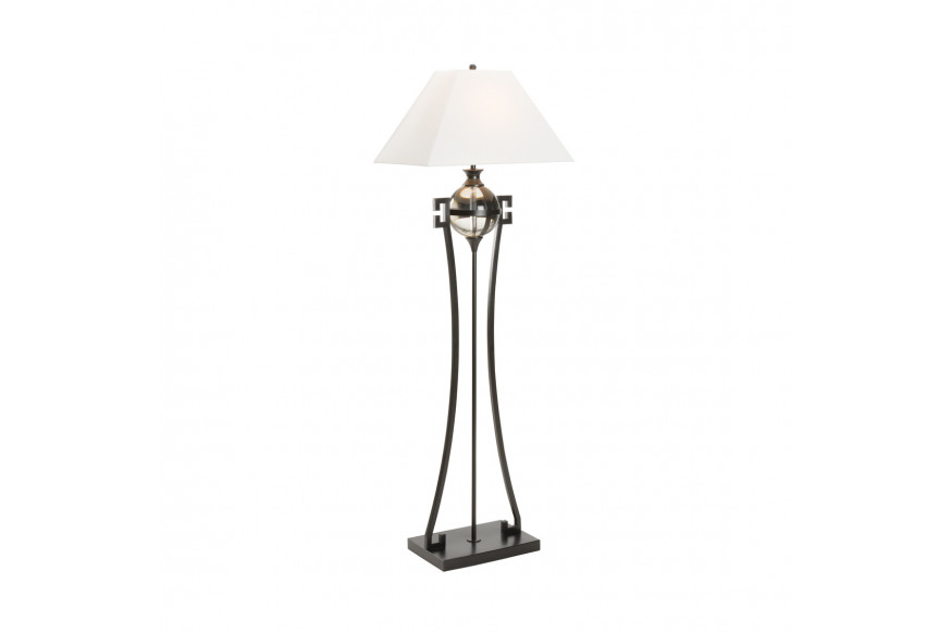 Wildwood™ Crystal Keeper Floor Lamp - Matte Black/Clear, Metal