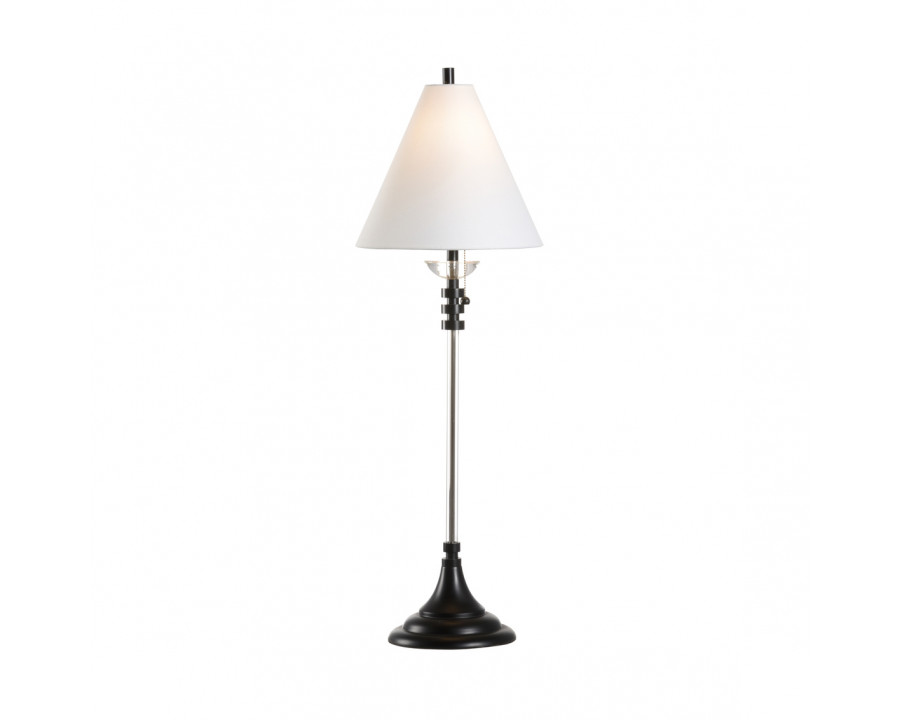 Wildwood - Zeke Lamp in Matte Black/Clear/Clear, Large