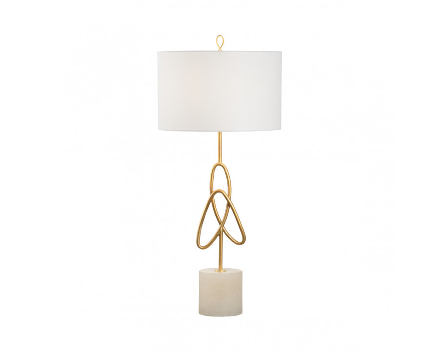 Whiteline Why Knot Lamp in Gold