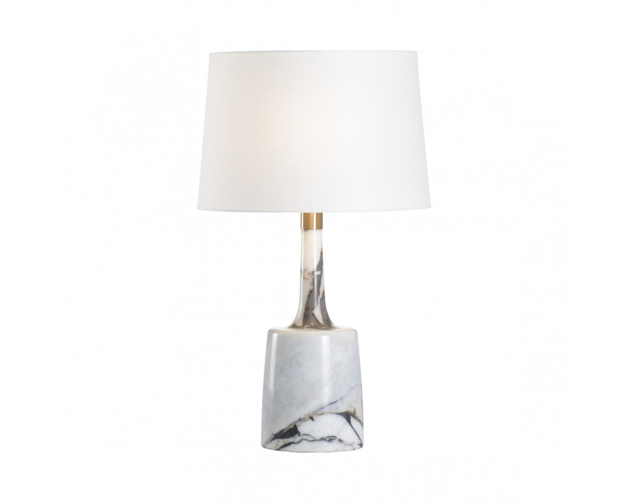 Wildwood - Verona Lamp in Antique Brass/Natural Calacatta, Metal